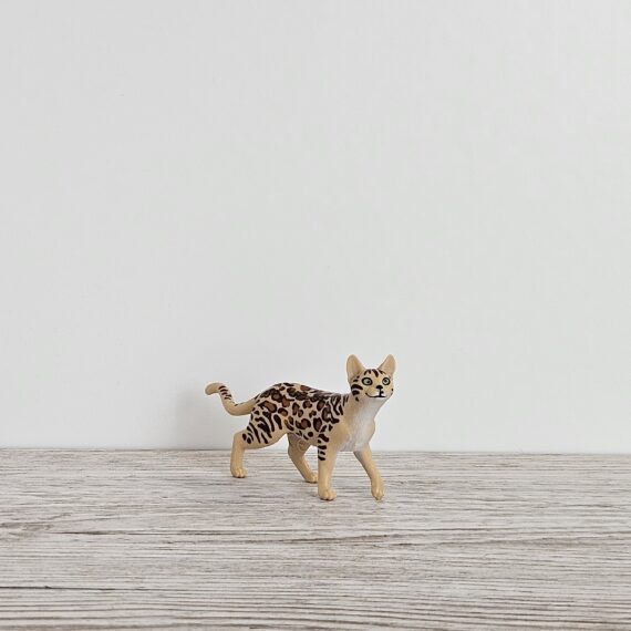 Schleich Figur namens Bengal Katze der Produktwelt Farm World. Die Figur hat die offizielle Schleichnummer 13918. Die Figur trägt das Copyrightjahr 2020 und wurde dann von Schleich offiziell lizenziert. Die Schleichfigur wird eingestuft als Regulär.
