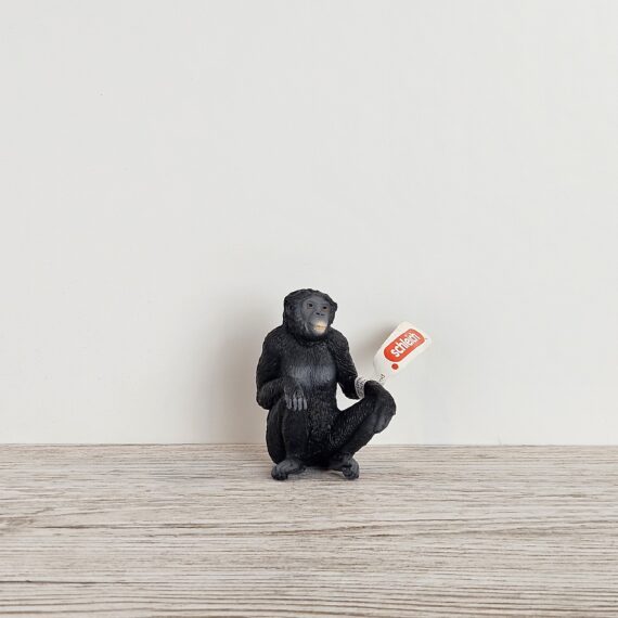 Schleich Figur namens Bonobo Weibchen der Produktwelt Sondereditionen. Die Figur hat die offizielle Schleichnummer 14943. Es gehört zur Themenwelt Circular. Die Figur gehört zur Serie 1 Ausgabe dieses Themas. Die Figur trägt das Copyrightjahr 2022 und wurde dann von Schleich offiziell lizenziert. Die Schleichfigur wird eingestuft als Exklusiv.