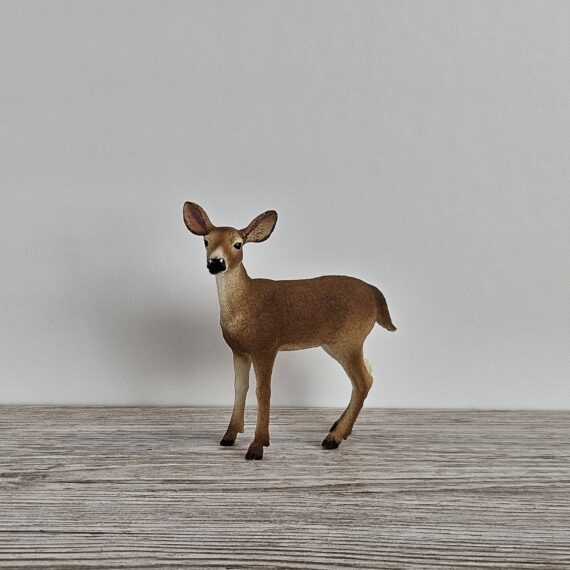 Schleich Figur namens Weisswedelkuh der Produktwelt Wild Life. Die Figur hat die offizielle Schleichnummer 14819. Es gehört zur Themenwelt Wald und Wildtiere. Die Figur trägt das Copyrightjahr 2018 und wurde dann von Schleich offiziell lizenziert. Die Schleichfigur wird eingestuft als Regulär.